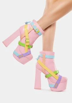 Y.R.U. Pastel Stardust Bondage Boots