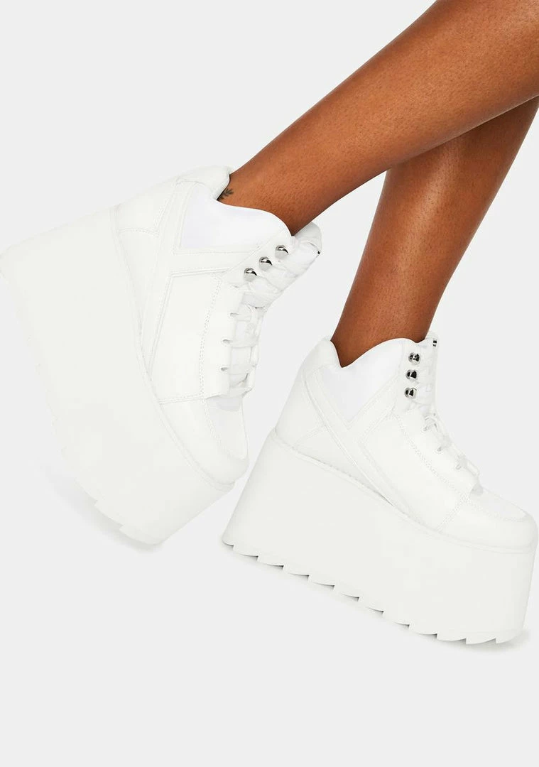 Coupon 🌟 Y.R.U. Platforms White Qozmo 2 Platform 👟 Sneakers ✔️ 3 Y.R.U. Platforms White Qozmo 2 Platform Sneakers