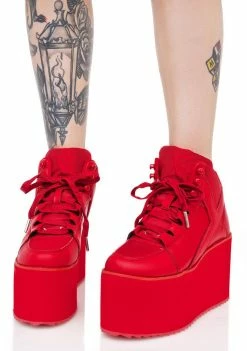 Hot Sale 𧨠Y.R.U. Platforms Redd Hot Qozmo Platform π Sneakers π 9 Y.R.U. Platforms Redd Hot Qozmo Platform Sneakers