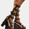 Y.R.U. Platforms Blackout Nightcall Hi Rose Platform Heels