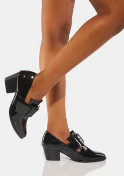 Y.R.U. Patent Adora Heeled Loafers Heels