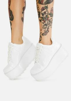 Y.R.U. Eraser Lala Patent Platform Sneakers