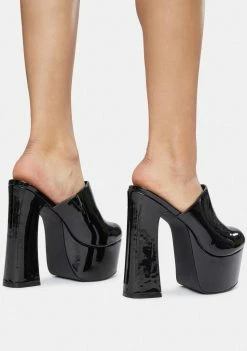 Buy ๐ Y.R.U. Platforms Black Patent Stardust Platform Mules โ๏ธ 9 Y.R.U. Platforms Black Patent Stardust Platform Mules