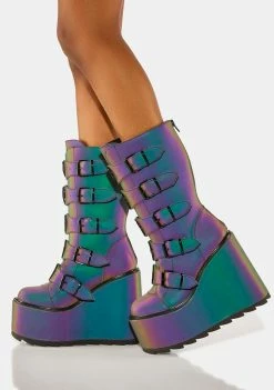 Y.R.U. Reflective Dune Alien Buckle Boots
