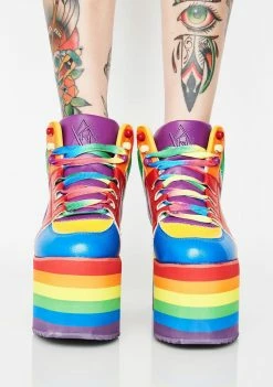 Y.R.U. Qozmo Pride Platform Sneakers