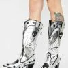 Y.R.U. Boots & Booties UFO Chrome Space Cowgirl Metallic Boots