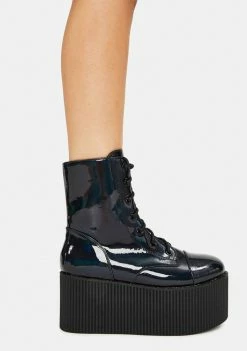 Y.R.U. Patent Kaos Mid Platform Boots