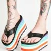Y.R.U. Pixi Rainbow Platform Sandals Platforms