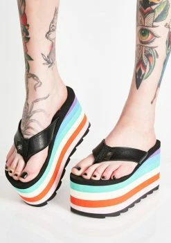 Y.R.U. Pixi Rainbow Platform Sandals Platforms