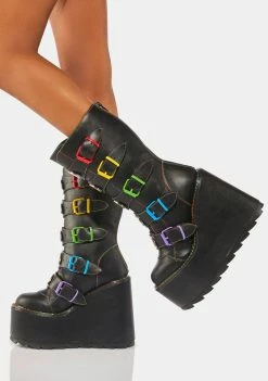 Y.R.U. Dune Rainbow Platform Boots Platforms