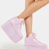 Y.R.U. Pink Pearl Qozmo Platform Sneakers