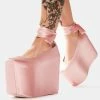 New β€οΈ Y.R.U. Bae Pink Satin Platforms β 2 Y.R.U. Bae Pink Satin Platforms