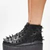 Y.R.U. Blackout Kaos Lo Spike Platform Sneakers