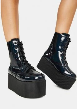 Y.R.U. Patent Kaos Mid Platform Boots