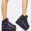 Y.R.U. Platforms Purple Qozmo Bondage Rose Platform Sneakers