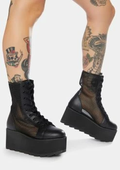 Y.R.U. Platforms Bloq Mesh Platform Boots