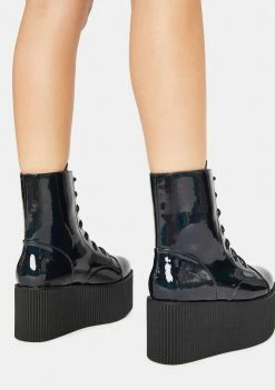 Y.R.U. Patent Kaos Mid Platform Boots