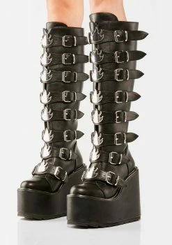 Y.R.U. Dune Hi Flame Buckle Boots Platform Boots