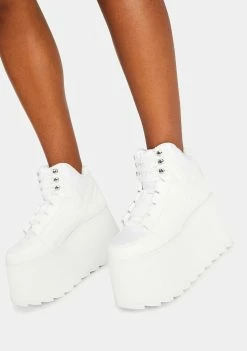 Coupon 🌟 Y.R.U. Platforms White Qozmo 2 Platform 👟 Sneakers ✔️ 8 Y.R.U. Platforms White Qozmo 2 Platform Sneakers
