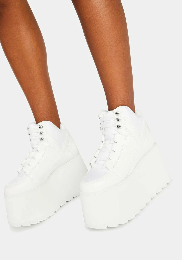 Coupon 🌟 Y.R.U. Platforms White Qozmo 2 Platform 👟 Sneakers ✔️ 5 Y.R.U. Platforms White Qozmo 2 Platform Sneakers