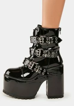 Y.R.U. Smash Strapped Platform Boots