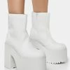 Y.R.U. White Krush Platform Boots