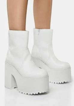 Y.R.U. White Krush Platform Boots