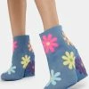 Y.R.U. Jem Daisies Denim Boots Heeled Boots